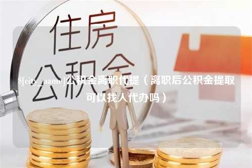 南昌公积金离职代提（离职后公积金提取可以找人代办吗）